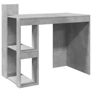 Berkfield Office Desk Concrete Grey 103.5x56.5x94 cm Engineered Wood