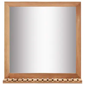 Berkfield Bathroom Mirror 60x12x62 cm  Solid Walnut Wood