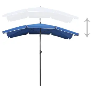 Berkfield Garden Parasol with Pole 200x130 cm Azure Blue