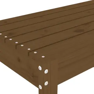 Berkfield Garden Bench Honey Brown 110x38x45 cm Solid Wood Pine