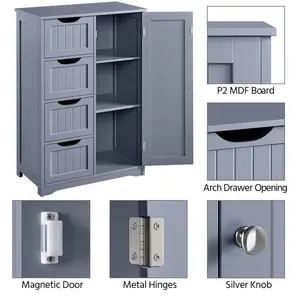 Freestanding Bathroom Cabinet Grey