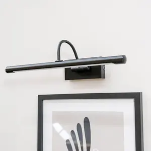 ValueLights Alana Integrated LED Picture Wall Light IP44 Bathroom - Matt Black