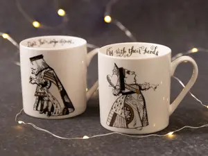 Victoria And Albert Alice In Wonderland Set of 2 His And Hers Can Mugs