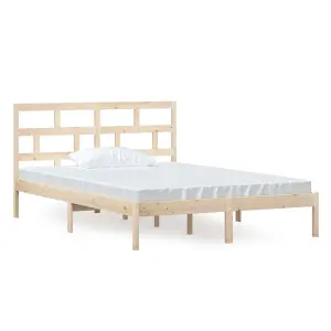 Berkfield Bed Frame Solid Wood Pine 140x200 cm