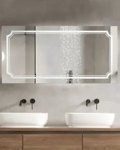 LED Bathroom Mirror ARROMACHNES Silver