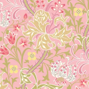 Hoopla Walls Lily Ogee Rose Pink Smooth Matt Wallpaper