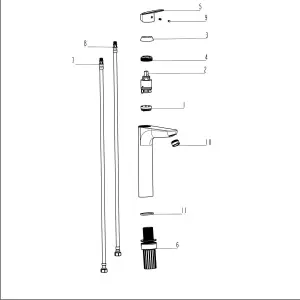 VitrA Flow Line Chrome Round Large Basin Mixer for Bowls