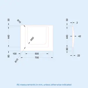 Nes Home Bathroom Gloss White Acrylic Front 1700mm & End 700mm Bath Panel Set