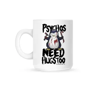 Psycho Penguin Psychos Need Hugs Too Mug White (One Size)