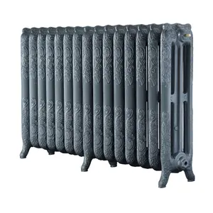 Arroll Montmartre Cast grey 3 Column Radiator, (W)1234mm x (H)760mm