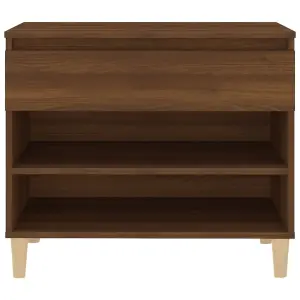 Shoe Cabinet Brown Oak 70x36x60 cm Engineered Wood