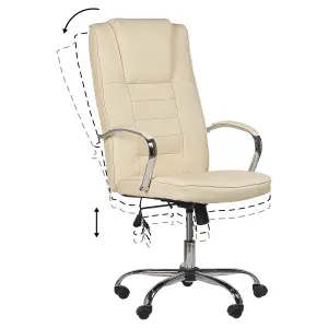 Massage Chair GRANDEUR Faux Leather Beige