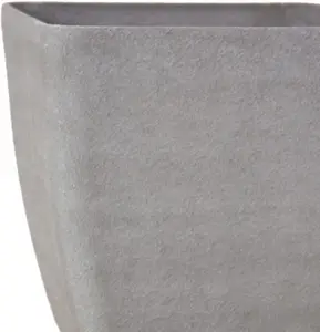 Primrose Square Volcanic Grey Stone and Resin Composite Planter Frost Resistant & Lightweight 43cm