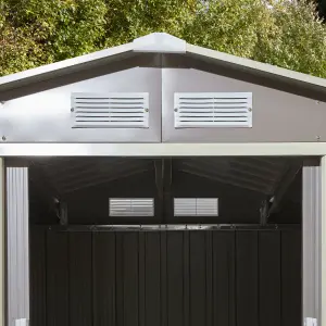 Rowlinson Trentvale 6x4 ft Pent Light grey Metal 2 door Shed