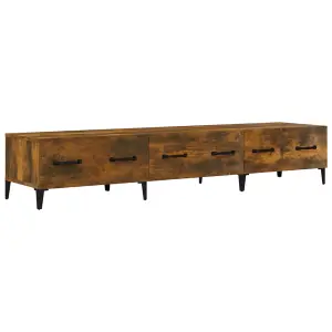 Berkfield TV Cabinet Smoked Oak 150x34,5x30 cm Engineered Wood