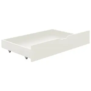 Berkfield Bed Frame with 2 Drawers White Solid Pine Wood 90x200 cm