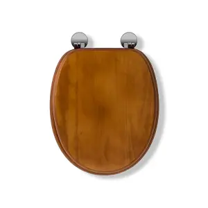 Croydex Davos Antique Effect Pine Flexi-Fix Toilet Seat