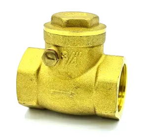 Invena 1/2 Inch Clack Non-Return Valve Brass Swing One-way Check Valves