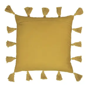 furn. Medina Tasselled Soft Velvet Polyester Filled Cushion