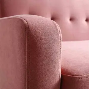 Clarence 3-Seater Sofa In Blush Pink Velvet - Daals - Sofas