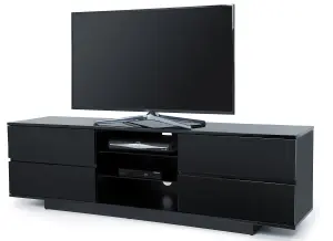 Centurion Supports Avitus Gloss Black with 4-Black Drawers and 2 Shelves up to 65" LED, LCD, Plasma TV Stand