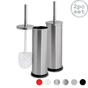 Harbour Housewares - Round Toilet Brushes - Matt - Pack of 2