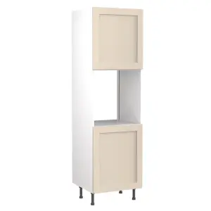 Kitchen Kit Single Oven Tall Housing Unit 600mm w/ Shaker Cabinet Door - Ultra Matt Cashmere