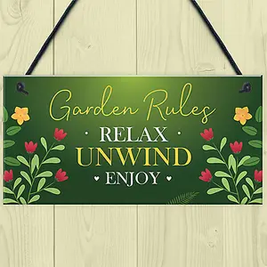 Garden Sign Outdoor Plaque Summerhouse Decking Shed Sign Home Decor Family Gift