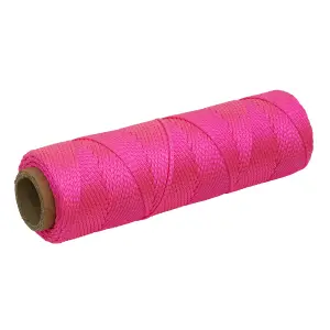 Sealey Braided Pink Nylon Brick Line 76m Length Sustainable Easy To Use BLP1