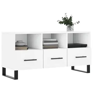 Berkfield TV Cabinet White 102x36x50 cm Engineered Wood