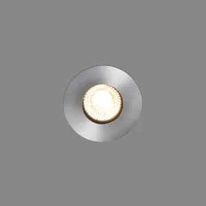 Luminosa Grund LED Large Outdoor In Ground Recessed Spotlight Matt Nickel IP67