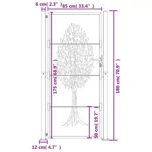 Danina Brown Metal Gate 180x105cm