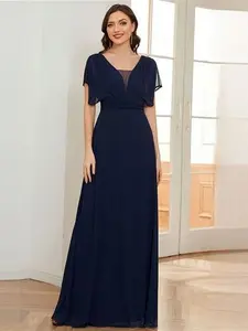 Ever-Pretty Elegant Navy Blue Concert Dress Polyester