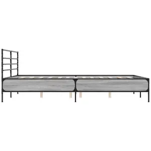 Berkfield Bed Frame without Mattress Grey Sonoma 160x200 cm