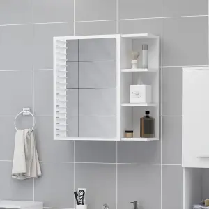 Berkfield Bathroom Mirror Cabinet White 62.5x20.5x64 cm Engineered Wood