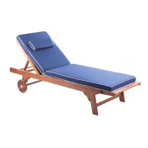 Alfresia Blue Sun Lounger Replacement Garden Cushion