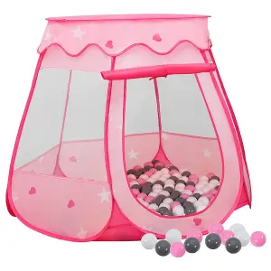 Berkfield Children Play Tent with 250 Balls Pink 102x102x82 cm