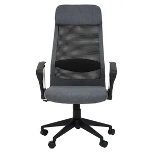 Interiors by Premier Brent Black Mesh And Grey Fabric Home Office Chair