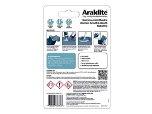 Araldite Steel Epoxy 2 X 15Ml Tubes - Strong Adhesive for Metal Repairs