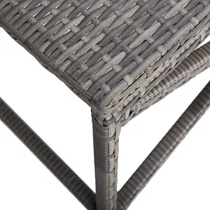 Berkfield Garden Bench 80 cm Poly Rattan Grey