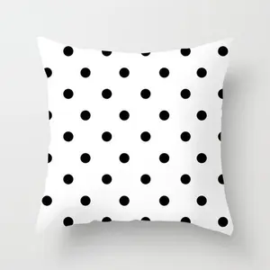 Kearna Black/White Throw Pillow Cover (Set of 4) Polka Dot