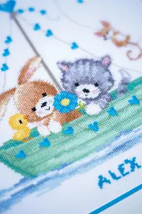 B/REC G/ADVENTURE - Counted Cross Stitch Kit: Birth Record: Our Greatest Adventure - Vervaco