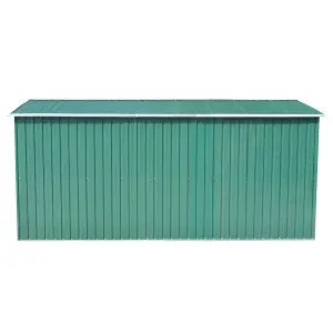 Berkfield Garden Shed 257x392x181 cm Metal Green