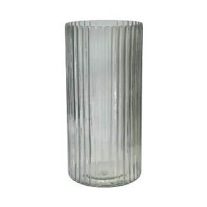 Daphne Ribbed Vase Clear H38CM D19CM