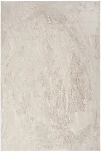 Gold Modern Easy to Clean Abstract Rug for Living Room, Bedroom - 160cm X 221cm