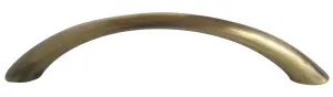 Brass effect Cabinet Bow Pull handle, Pack of 6