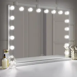 VANITII GLOBAL Hollywood Vanity Make Up Mirror with Lights 18 LED Tabletop Wall