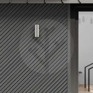 Acupanel Grey Exterior Composite Wood-Effect Slat Wall Panels 2 x 300cm x 19.2cm