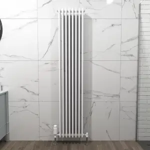 Nes Home 1800 X 380 mm Triple Column White Traditional Radiator