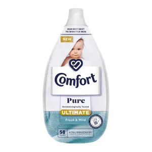 Comfort Ultra Concentrated Pure Fabric Conditioner Fresh & Mild 870ml, 58W, 6pk